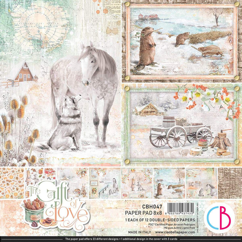 Ciao Bella The Gift of Love Paper Pad 8"x8" 12/Pkg-3