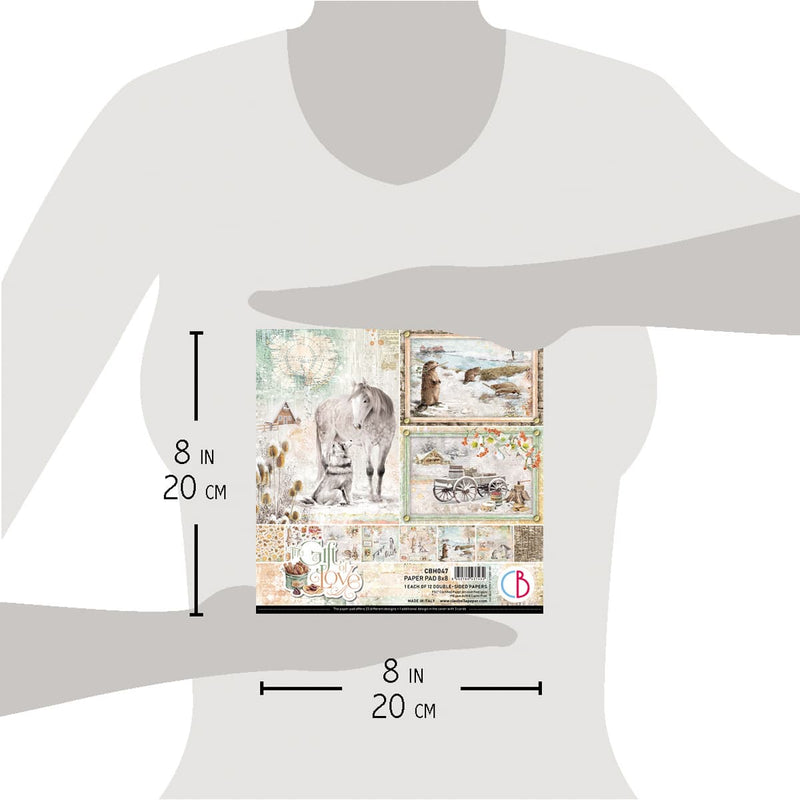 Ciao Bella The Gift of Love Paper Pad 8"x8" 12/Pkg-5