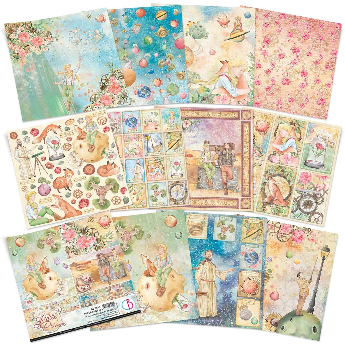 Ciao Bella The Little Prince Paper Pad 8"x8" 12/Pkg-2
