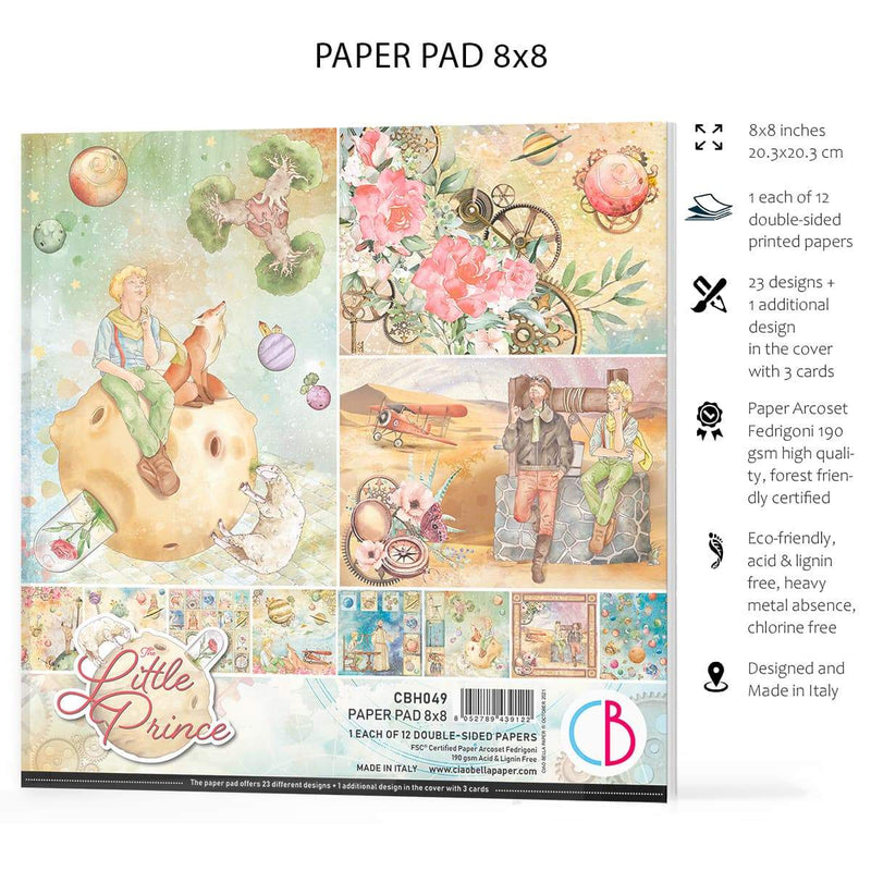 Ciao Bella The Little Prince Paper Pad 8"x8" 12/Pkg-6