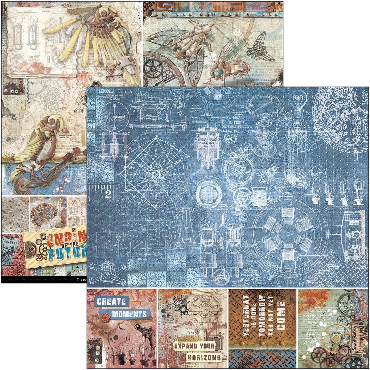 Ciao Bella Engine Of The Future Pad 8x8 12/Pkg-3