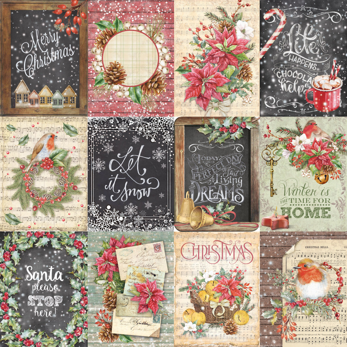 Christmas Vibes Pad 8x8 12/Pkg-33
