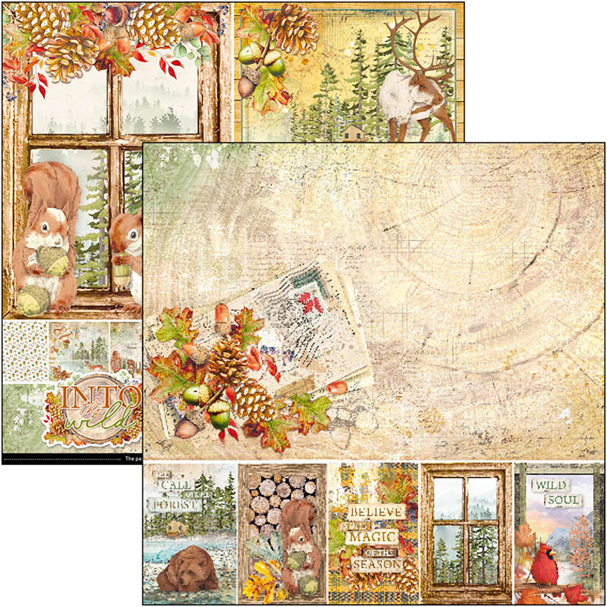 Ciao Bella Into The Wild Paper Pad 8"x8" 12/Pkg-2