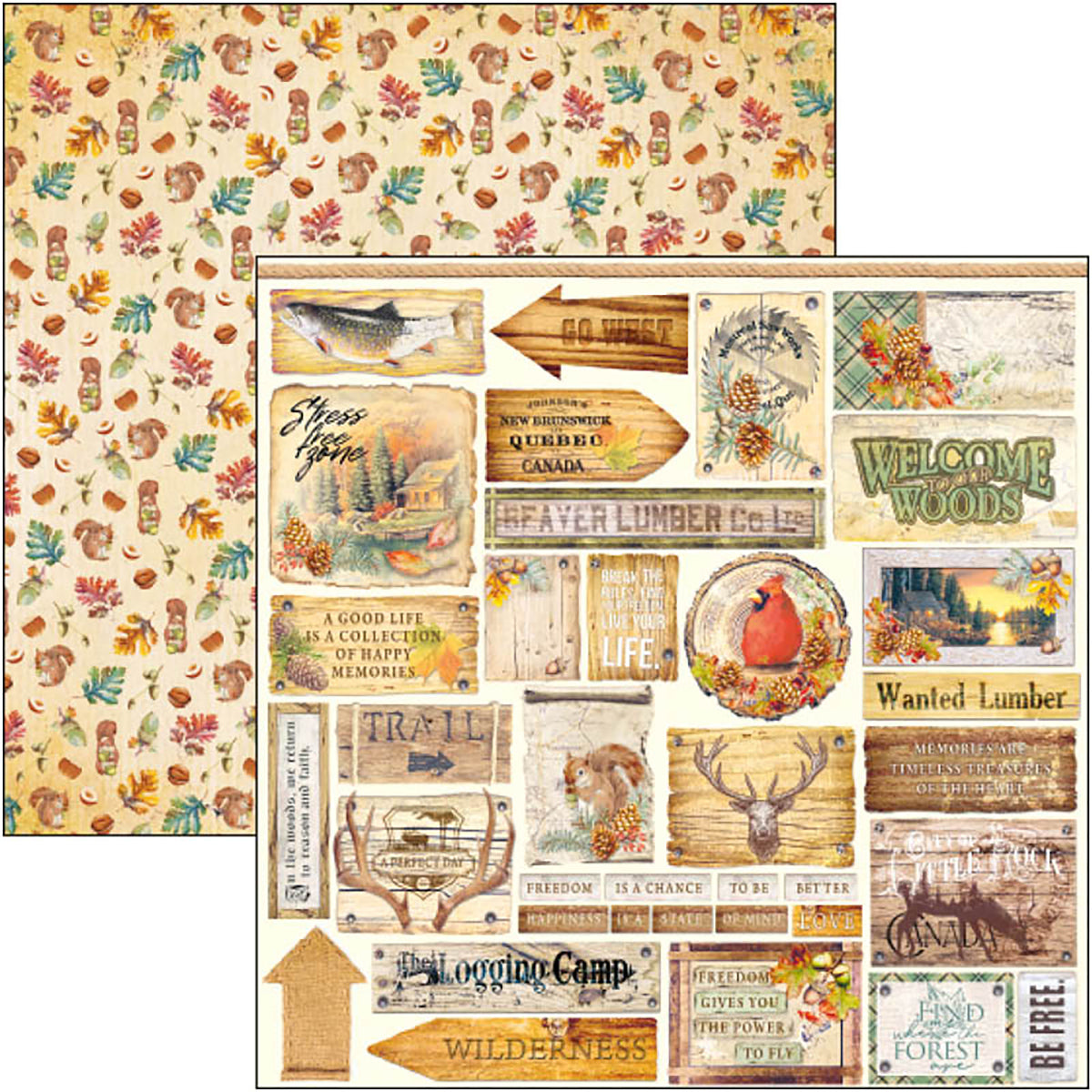 Ciao Bella Into The Wild Paper Pad 8"x8" 12/Pkg-7