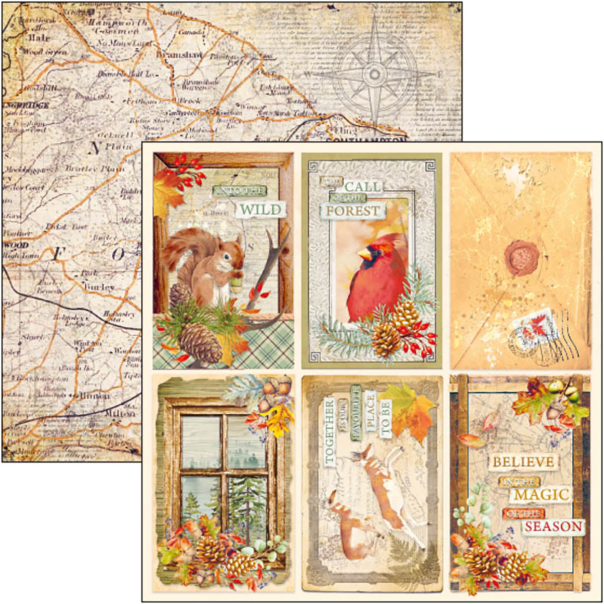 Ciao Bella Into The Wild Paper Pad 8"x8" 12/Pkg-8