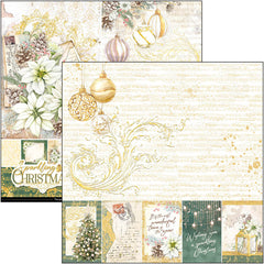 Bloc de papel navideño brillante Ciao Bella 8"x8" 12/paquete-2