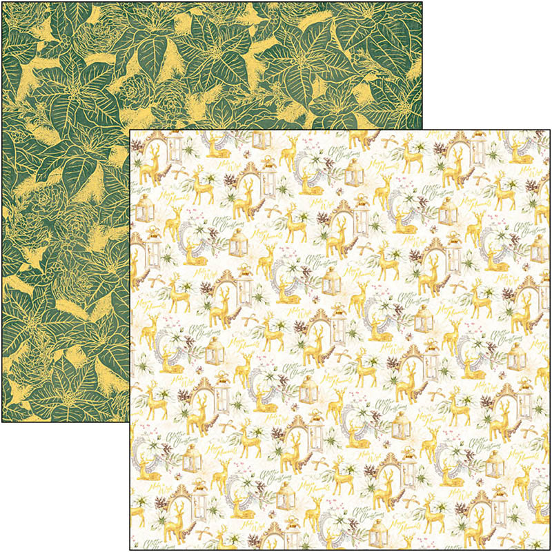 Bloc de papel navideño brillante Ciao Bella 8"x8" 12/paquete-11