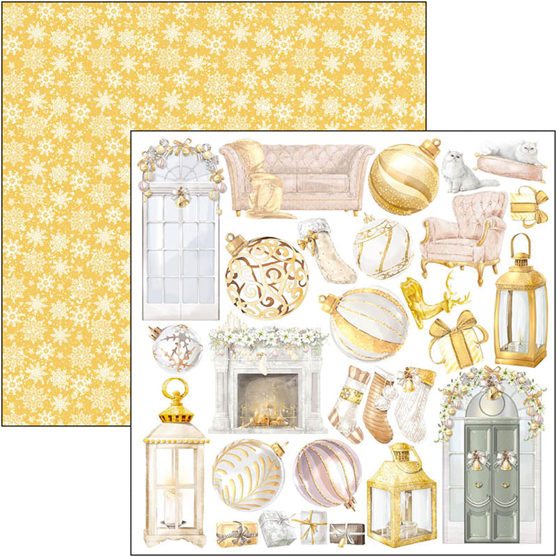 Bloc de papel navideño brillante Ciao Bella 8"x8" 12/paquete-12