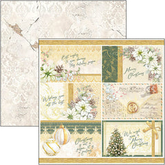 Bloc de papel navideño brillante Ciao Bella 8"x8" 12/paquete-6