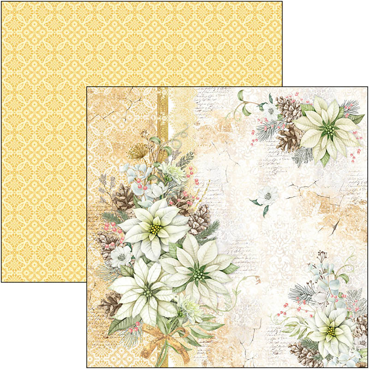 Bloc de papel navideño brillante Ciao Bella 8"x8" 12/paquete-7