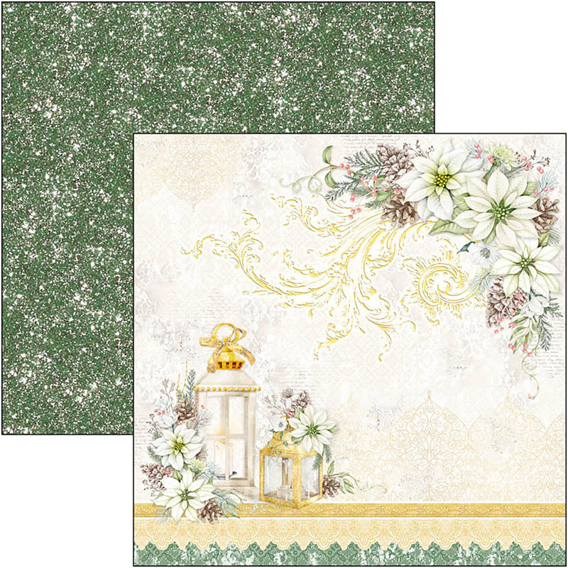 Bloc de papel navideño brillante Ciao Bella 8"x8" 12/paquete-8