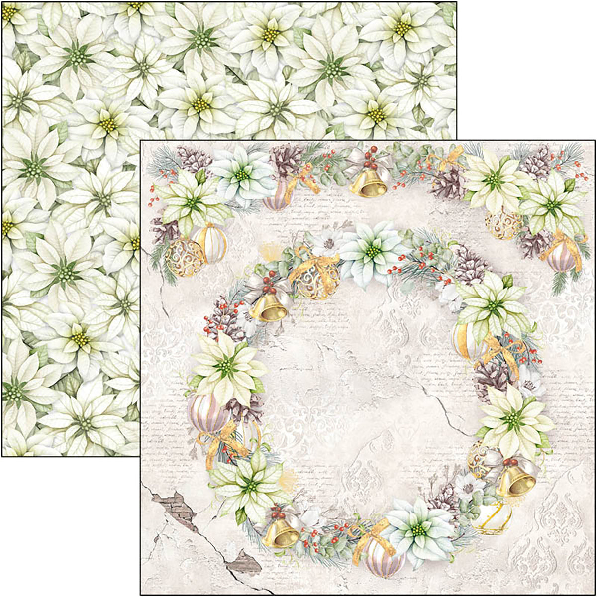 Bloc de papel navideño brillante Ciao Bella 8"x8" 12/paquete-9