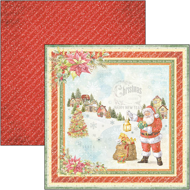 Ciao Bella Dear Santa Bloc de papiers 8"x8" 12/Paquet-10