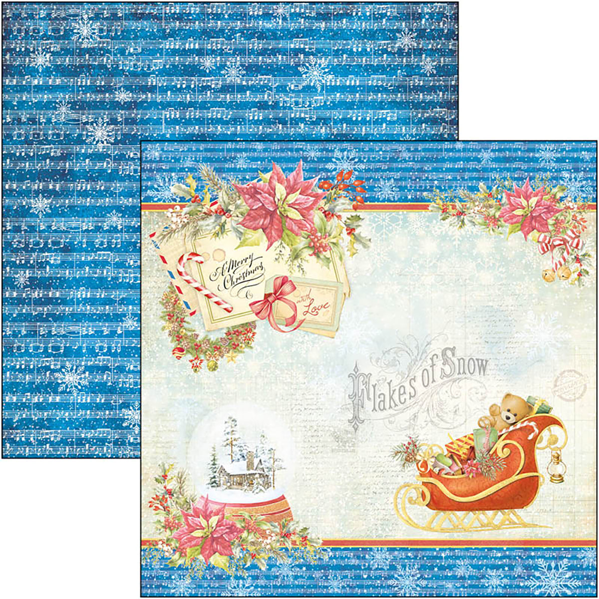 Ciao Bella Dear Santa Bloc de papiers 8"x8" 12/Paquet-3