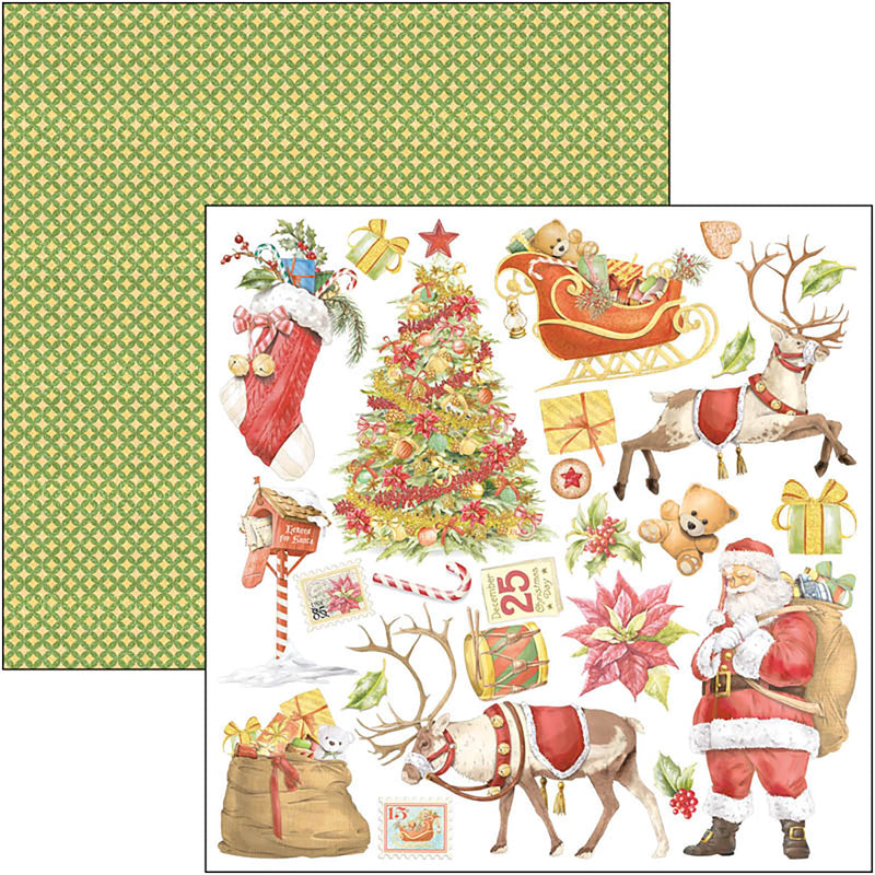 Ciao Bella Dear Santa Bloc de papiers 8"x8" 12/Paquet-6