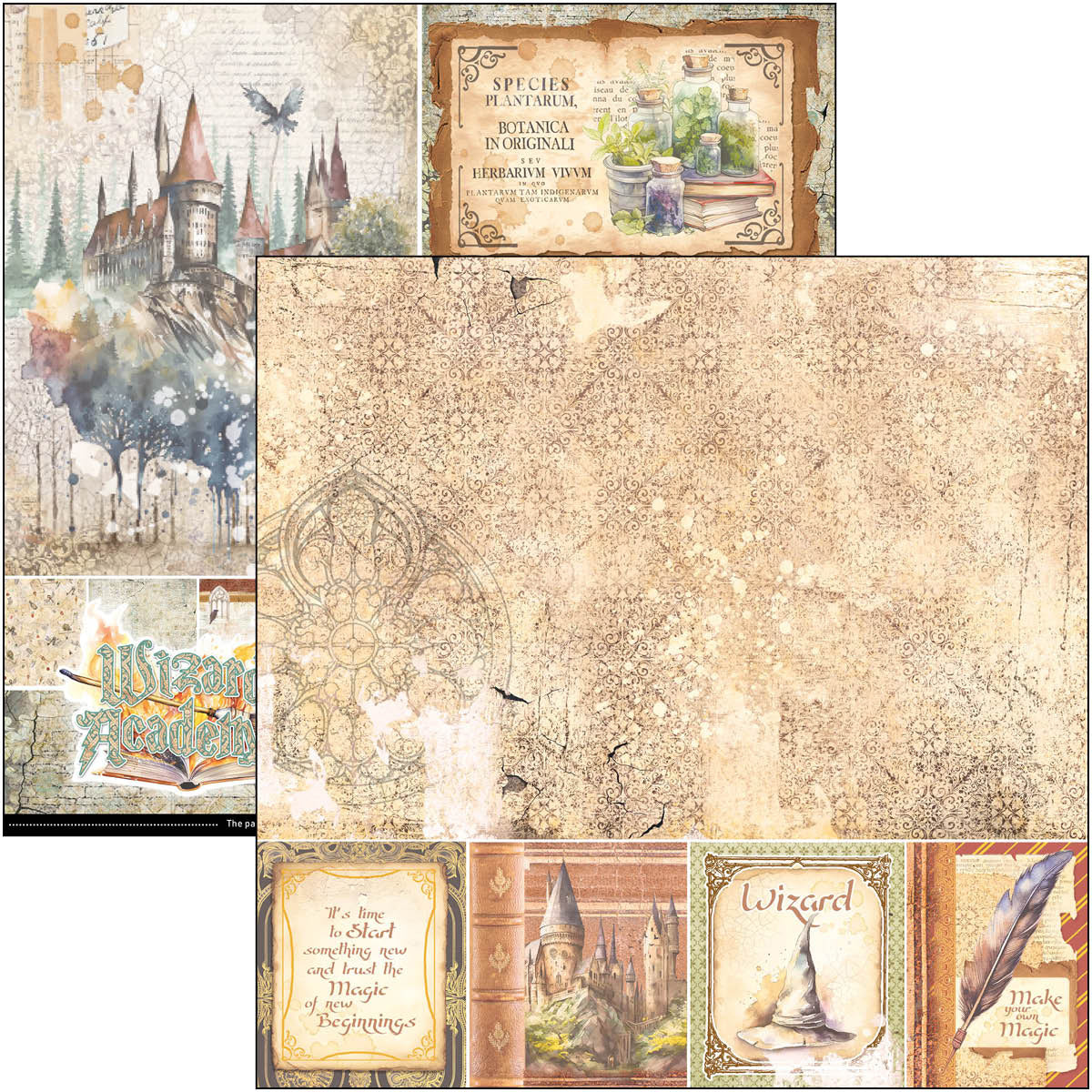 Wizard Academy Paper Pad 8"x8" 12/Pkg-2