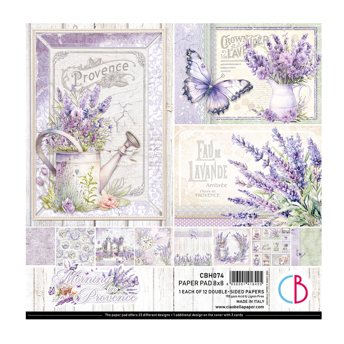 Morning In Provence Paper Pad 8"x8" 12/Pkg-1