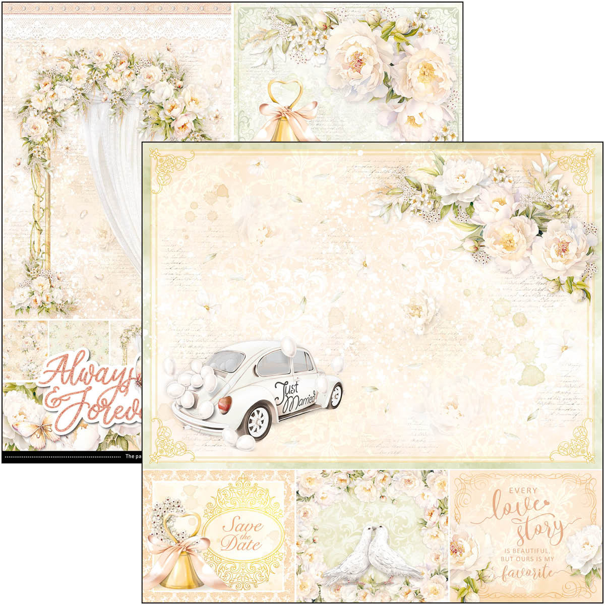 Always & Forever Paper Pad 8"x8" 12/Pkg-2