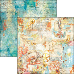 Bloc de papel Coral Reef 8"x8" 12/paquete-13