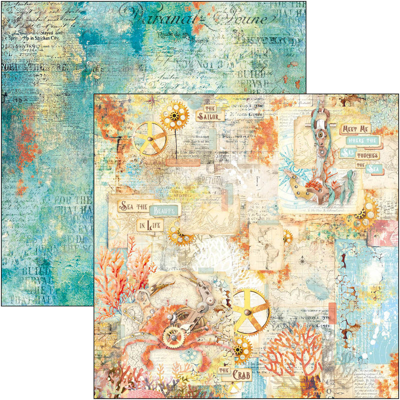 Bloc de papel Coral Reef 8"x8" 12/paquete-13