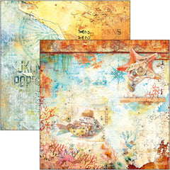 Bloc de papel Coral Reef 8"x8" 12/paquete-3