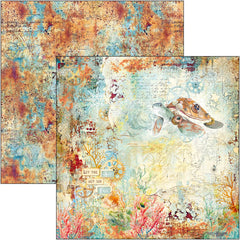 Bloc de papel Coral Reef 8"x8" 12/paquete-8