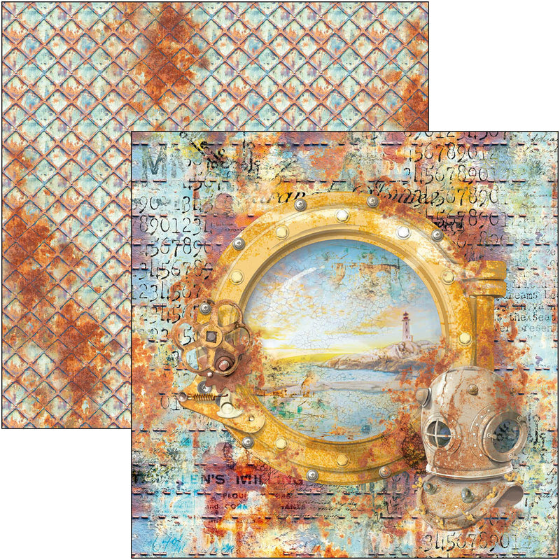 Bloc de papel Coral Reef 8"x8" 12/paquete-9