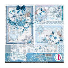 Élégance du bloc bleu 20 x 20 cm, 12 unités/paquet-1