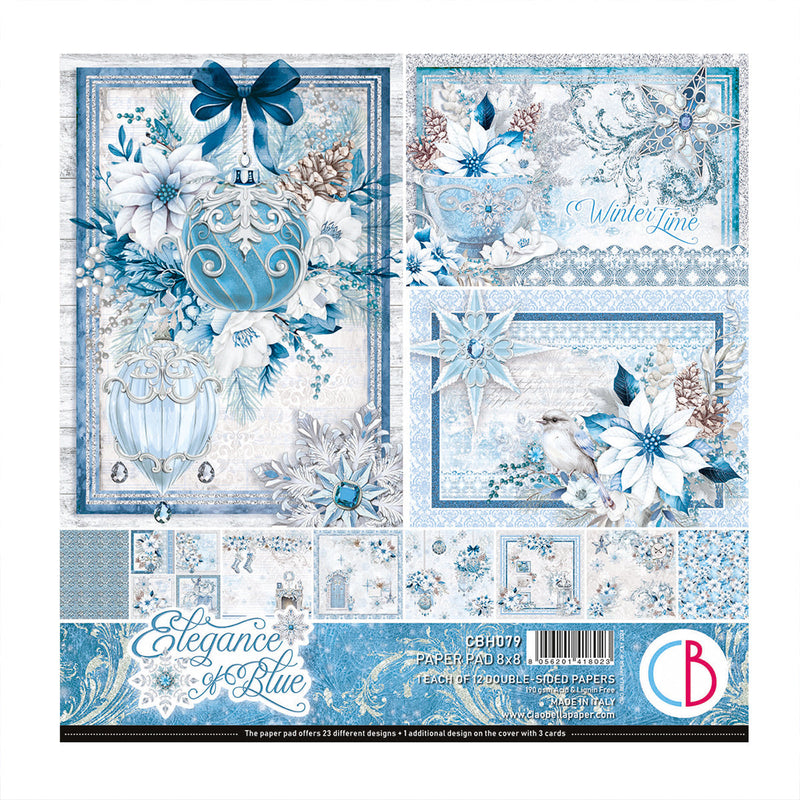 Élégance du bloc bleu 20 x 20 cm, 12 unités/paquet-1