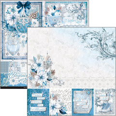 Élégance du bloc bleu 20 x 20 cm, 12 unités/paquet-2