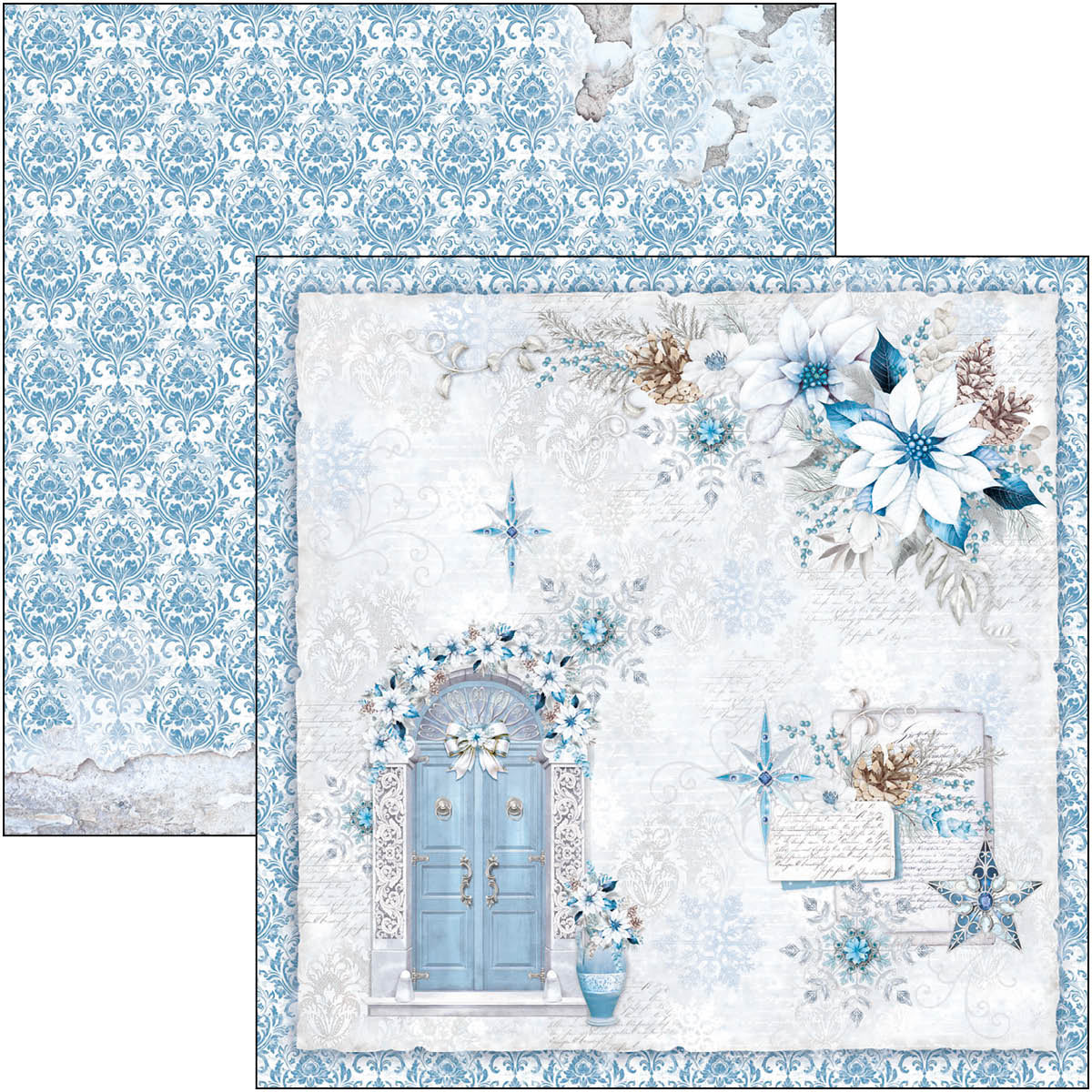Élégance du bloc bleu 20 x 20 cm, 12 unités/paquet-12