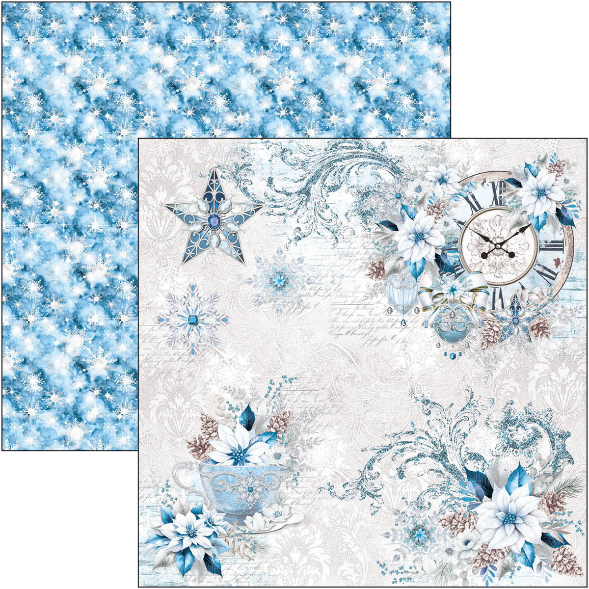 Élégance du bloc bleu 20 x 20 cm, 12 unités/paquet-13
