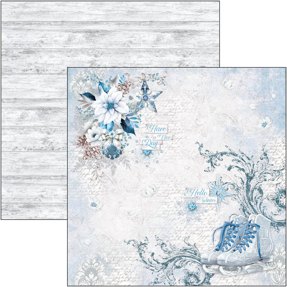 Élégance du bloc bleu 20 x 20 cm, 12 unités/paquet-4