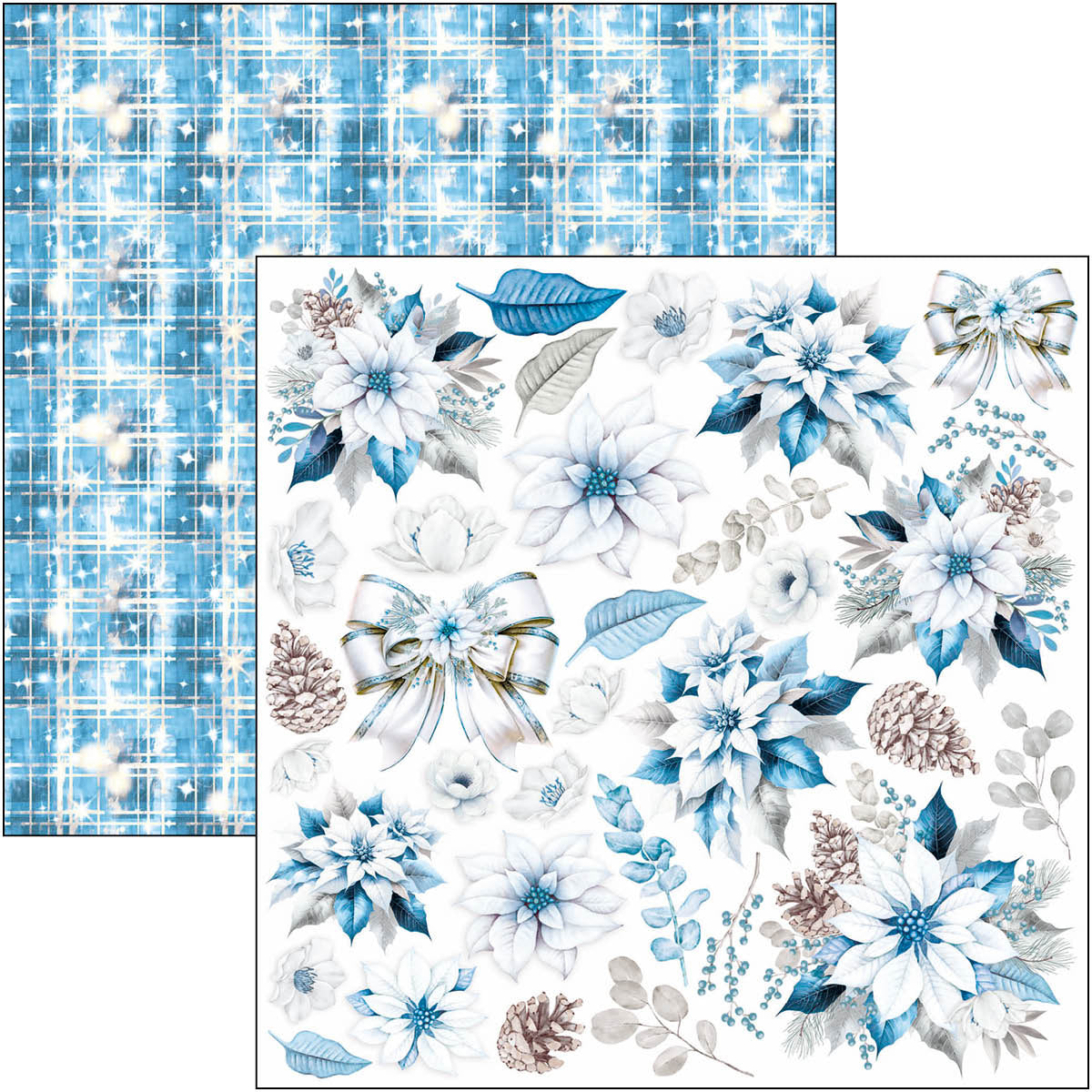Élégance du bloc bleu 20 x 20 cm, 12 unités/paquet-7