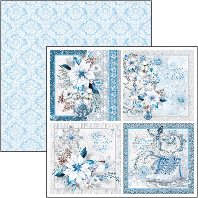Élégance du bloc bleu 20 x 20 cm, 12 unités/paquet-9