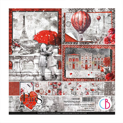 Paris Je t’aime Pad 8"x8" 12/Pkg-1
