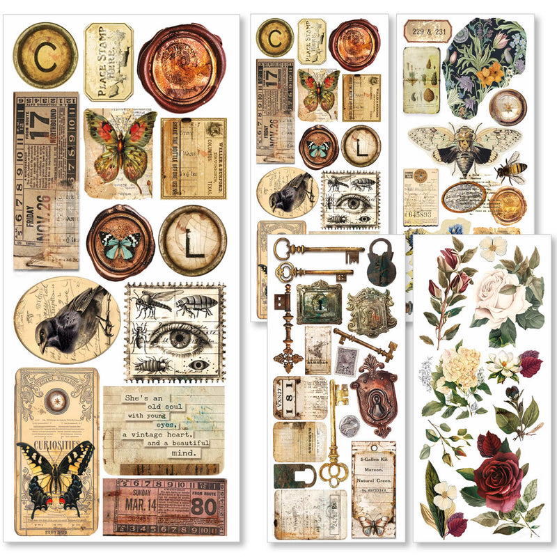 Cabinet Of Curiosities Transparent Adhesive Sheets 5/Pkg-1