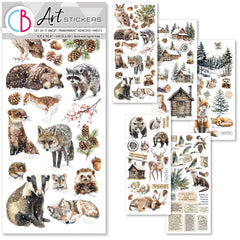 Forest Tales Transparent Adhesive Sheets 5/Pkg-1