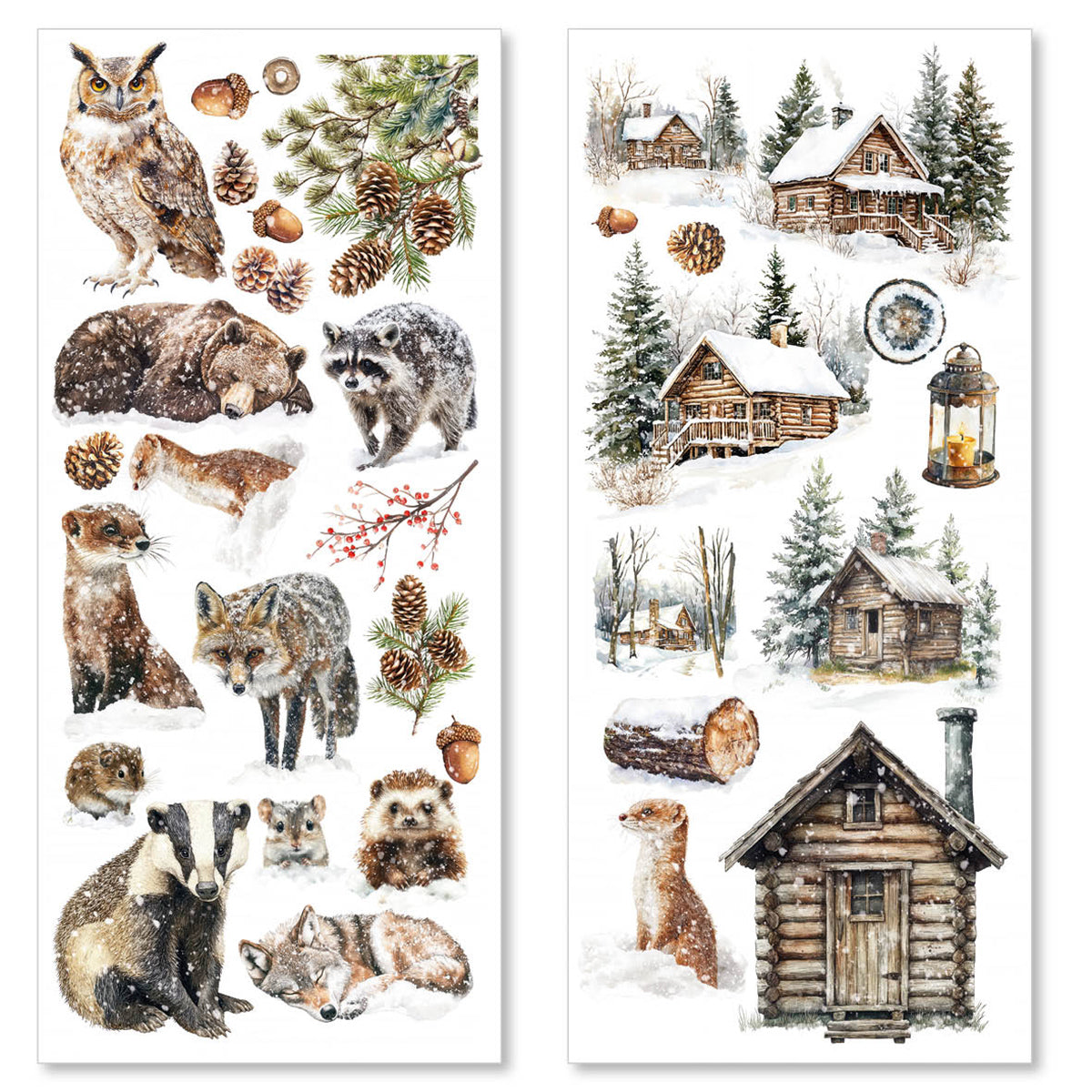 Forest Tales Transparent Adhesive Sheets 5/Pkg-2
