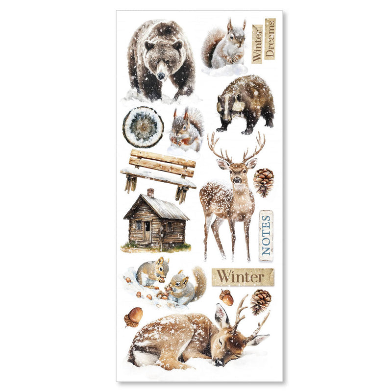 Forest Tales Transparent Adhesive Sheets 5/Pkg-4