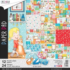Ciao Bella Zoe & Ziggy Paper Pad 12"x12" 12/Pkg-1