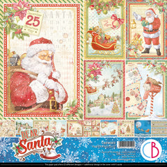 Ciao Bella Dear Santa Paper Pad 12"x12" 12/Pkg-1