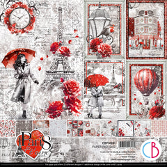 Paris Je t’aime Paper Pad 12"x12" 12/Pkg-1