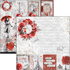 Paris Je t’aime Paper Pad 12"x12" 12/Pkg-2