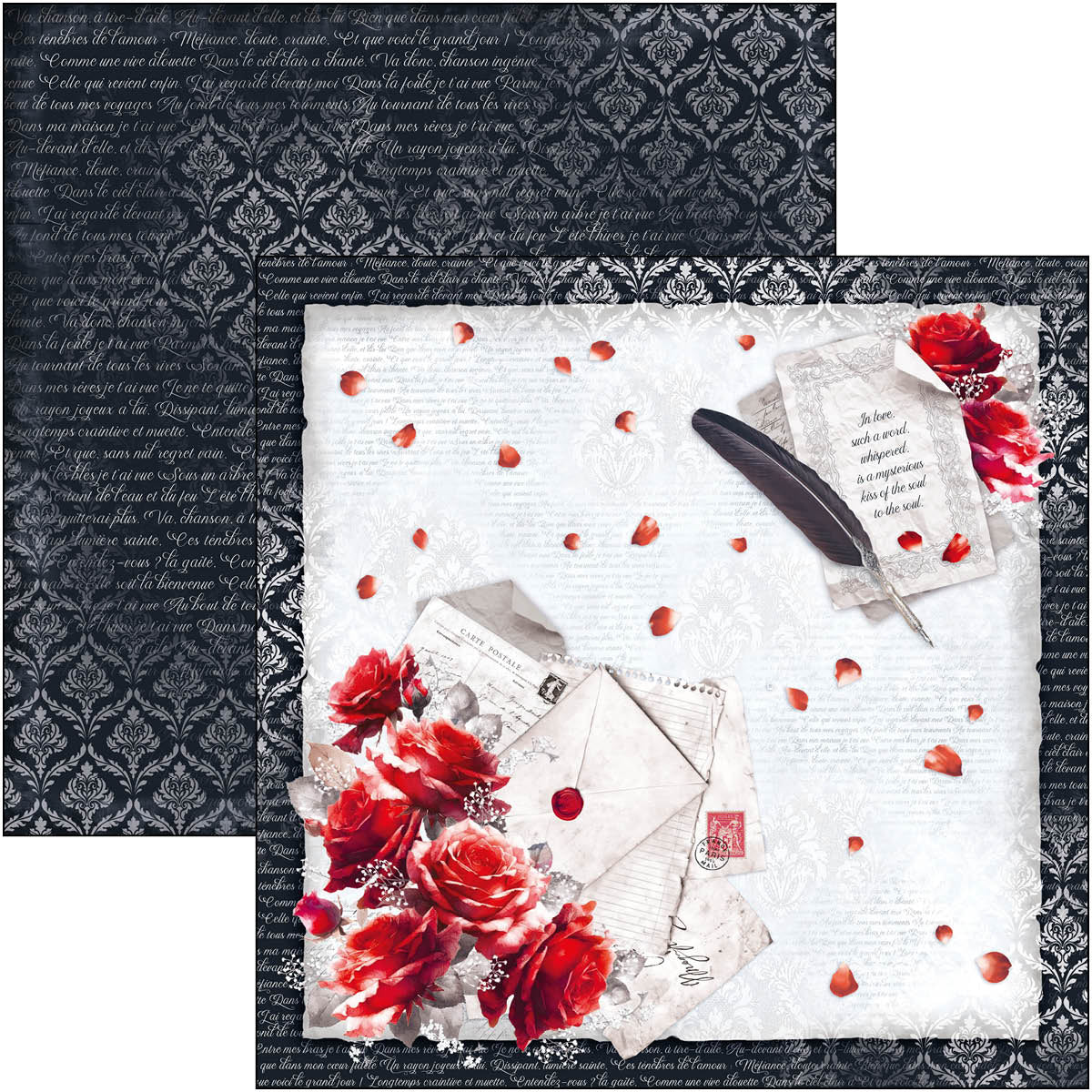 Paris Je t’aime Paper Pad 12"x12" 12/Pkg-11