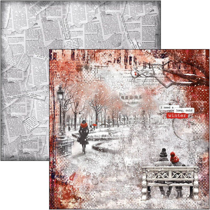 Paris Je t’aime Paper Pad 12"x12" 12/Pkg-9