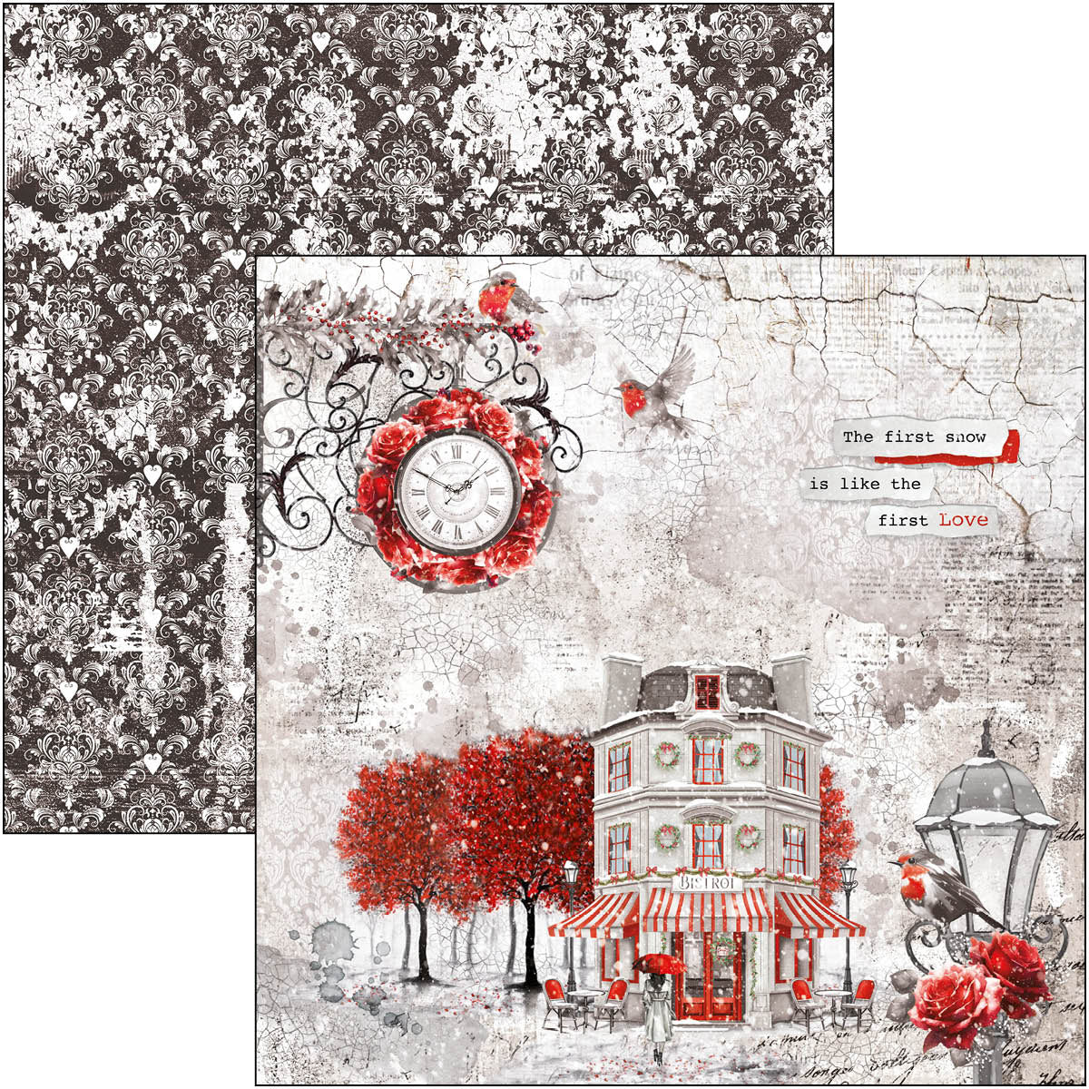 Paris Je t’aime Paper Pad 12"x12" 12/Pkg-10