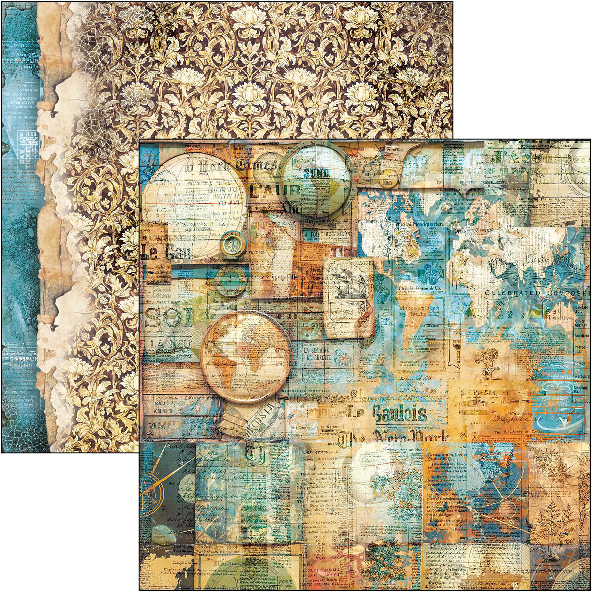 Esprit de Voyage Paper Pad 12"x12" 12/Pkg-11