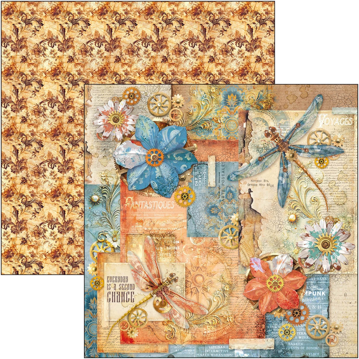 Esprit de Voyage Paper Pad 12"x12" 12/Pkg-13