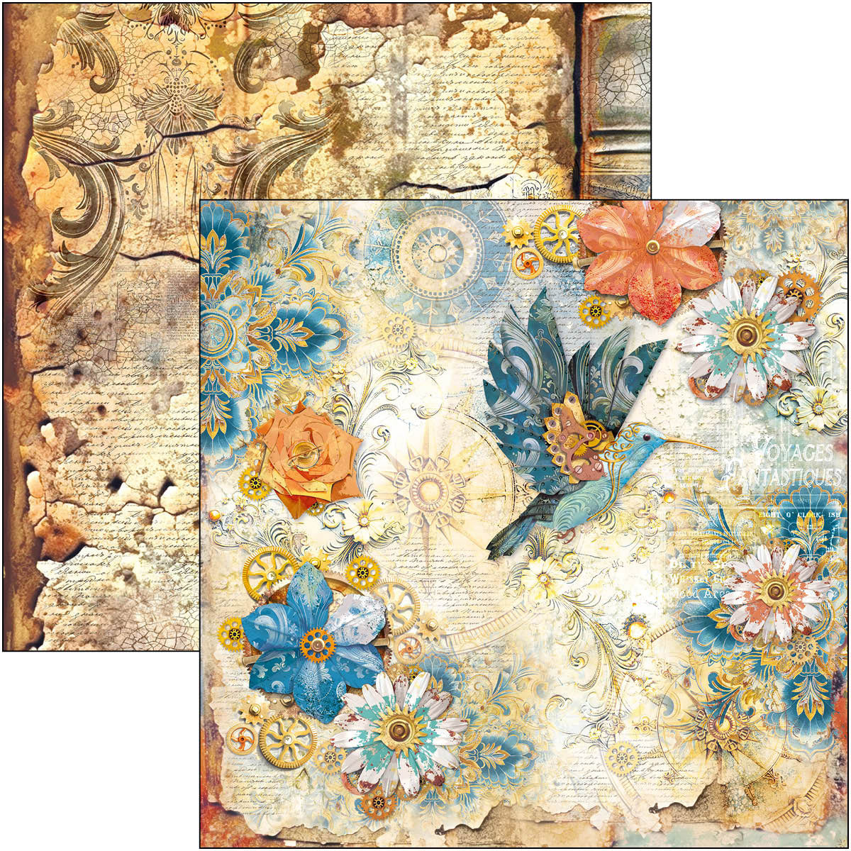 Esprit de Voyage Paper Pad 12"x12" 12/Pkg-3